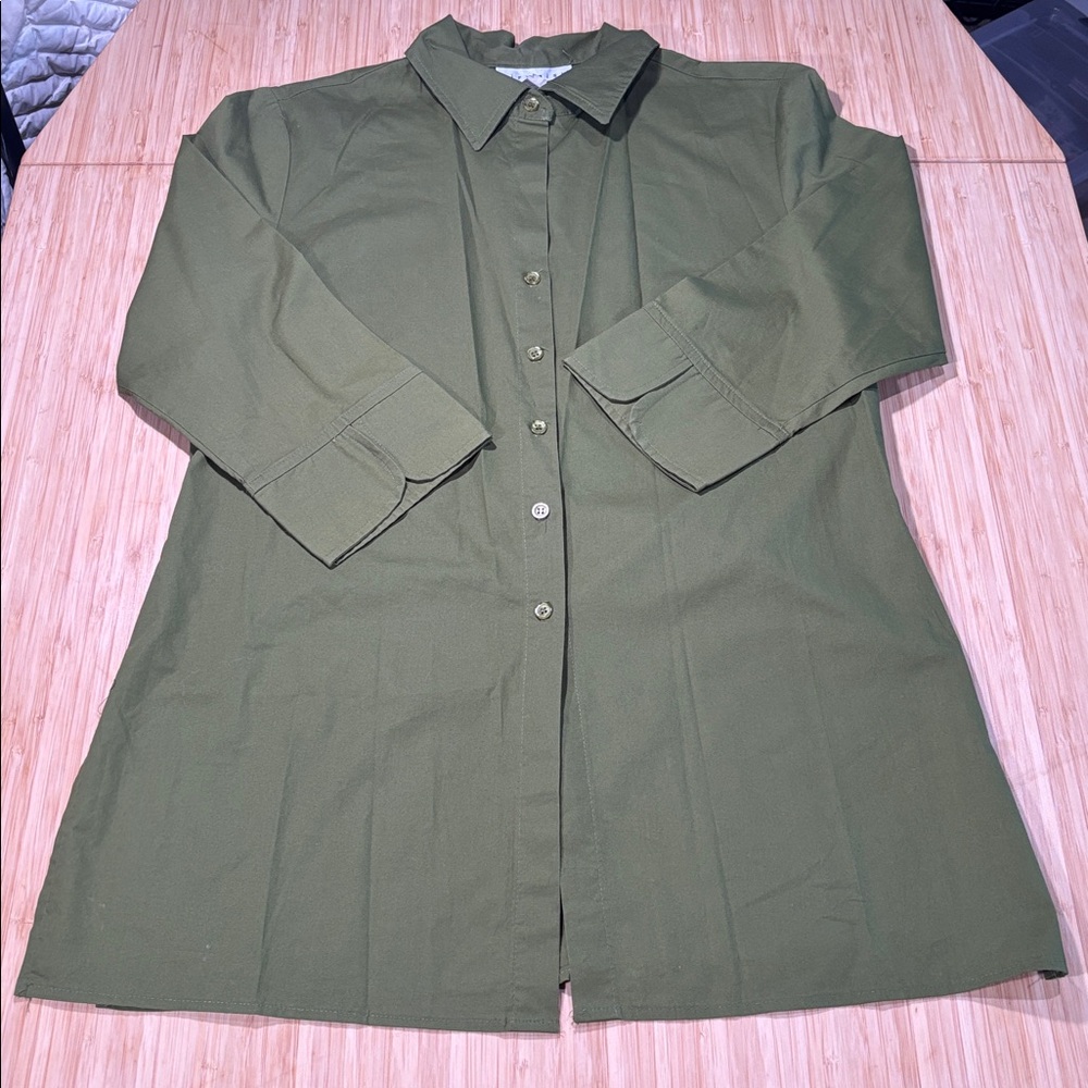 Tiramisu Olive Green Tunic Top